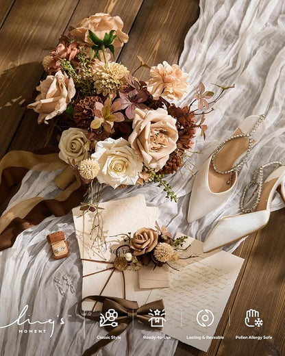 Ling's moment 14Ft x 35" Wide Brilliant White Gauze Semi-Sheer Table Runner - Image 3