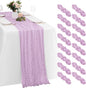16 Pack Lavender Cheesecloth Table Runners 20x120 Inch Gauze Table Runner by Yorcari
