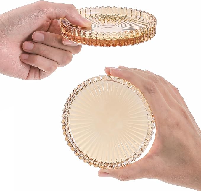 Glass Coasters Round Cup Mat, Decorative Wine Bottle Coaster, Crystal Drink - Image 7