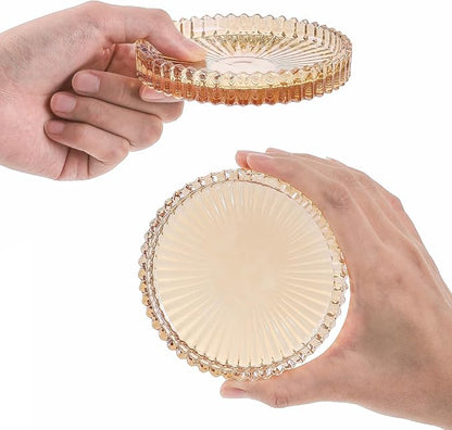 Glass Coasters Round Cup Mat, Decorative Wine Bottle Coaster, Crystal Drink - Image 7