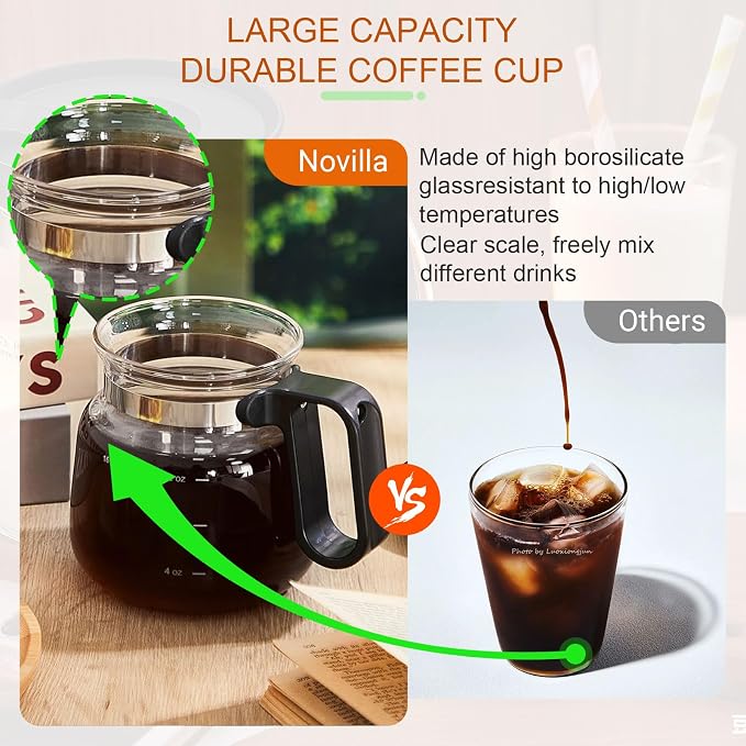 16 oz Clear Glass Coffee Pot Mug - Image 3