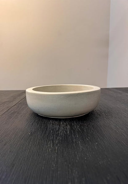 Minimalist Concrete Bowl, Heavy Modern Bowl, Catch All Dish, Large Cement Bowl, Contemporary Bowl, Centerpiece Decor, Decorative Bowl (9")