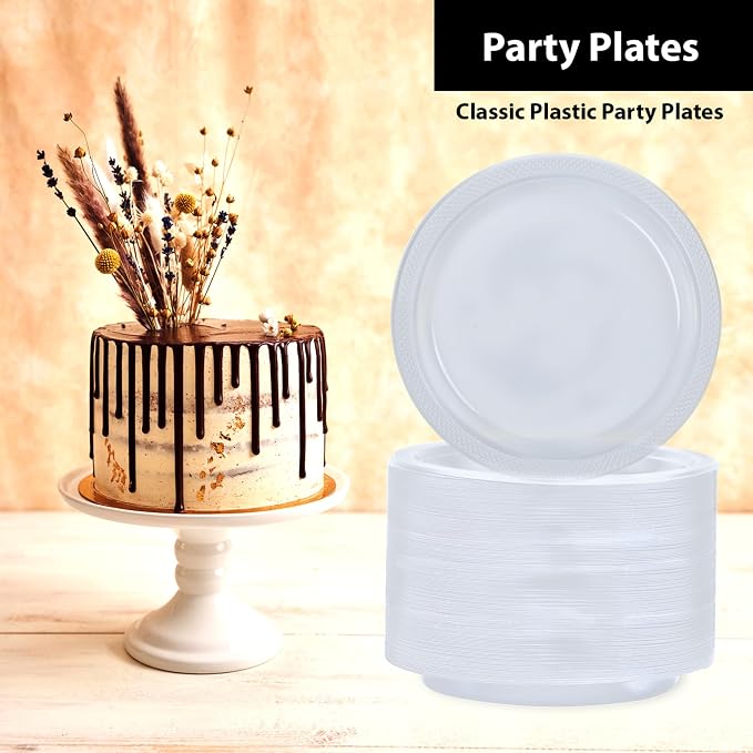 Hanna K. Signature Clear Plastic Plates 7 Inch 600 Count – Heavy Duty - Image 3