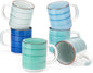 vancasso Bonita Ceramic Coffee Mug Set of 6, 16 Oz Coffee Cups by vancasso