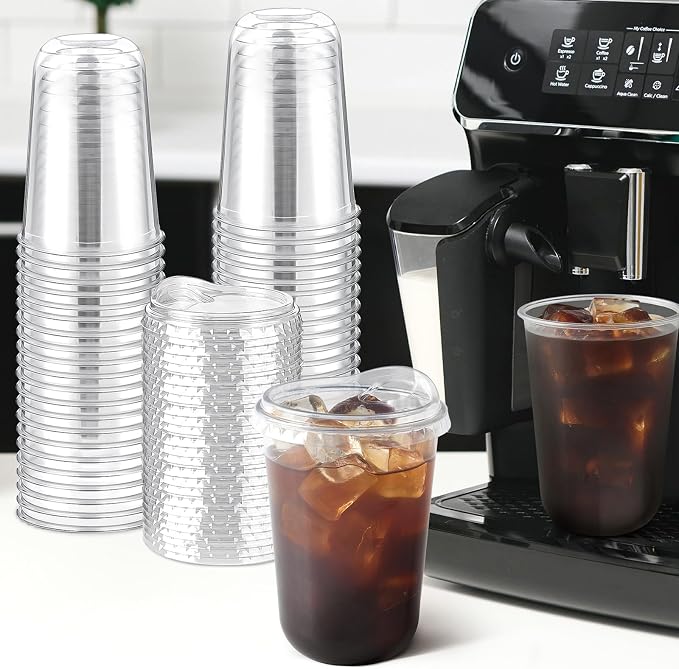 16 oz Clear Plastic Coffee Cups - Image 5
