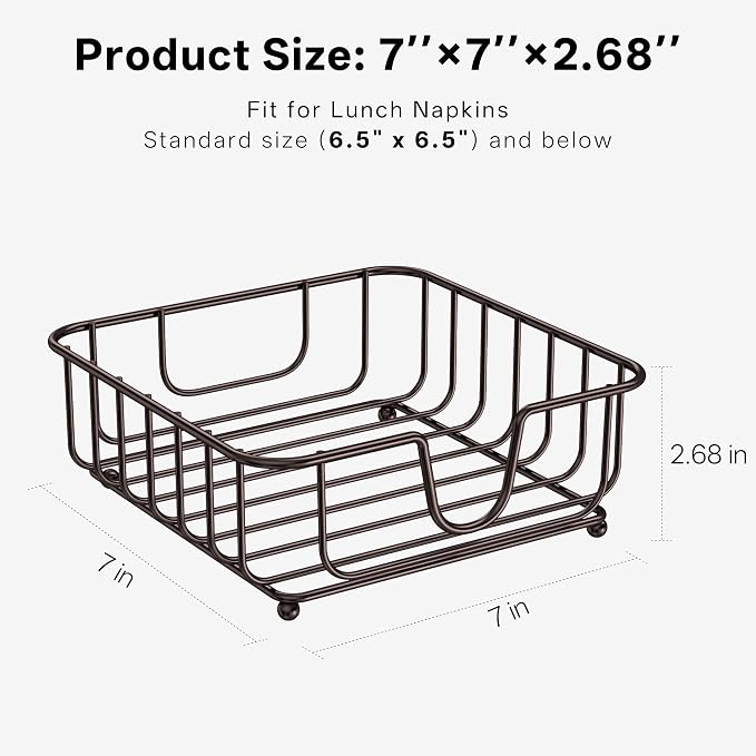 Napkin Holder for Table, Napkin Holders for Paper Napkins, GMFINE Flat Modern - Image 2
