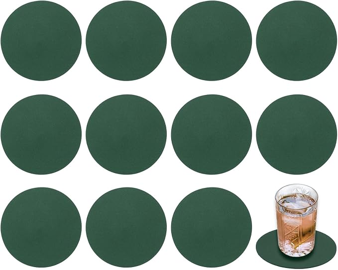 uxcell Round Faux Leather Coasters by uxcell