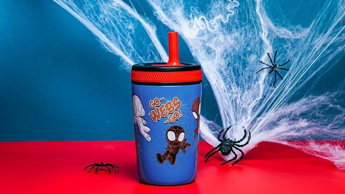 Zak Designs Marvel Spider-Man Kelso 12oz Leak-Proof Toddler Straw Cup - Image 10
