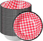 50 Pcs Small Paper Bowls 8 oz Red Gingham Bowls Disposable Microwave and by DTFMZOV