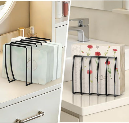 Reversible Napkin Holder for Table Black | 2-in-1 Gold Metal Cocktail Napkin - Image 3