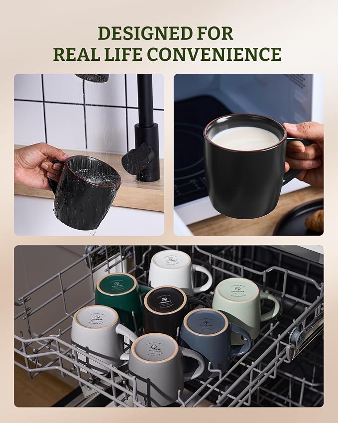 famiware Mercury Coffee Mugs 13 oz, Coffee Mugs Set of 4 - Image 5