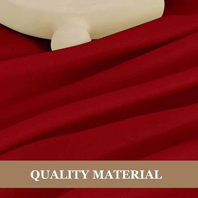 Fitable Red Tablecloths for Rectangle Tables, 6 Pack - 70 x 120 Inches - Reusable and Washable Table Clothes for 6-8 Ft Tables, Polyester Fabric Table Covers for Wedding, Party, Banquet