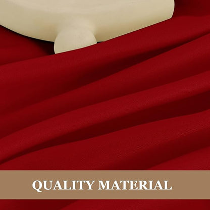 Fitable Red Tablecloths for Rectangle Tables, 6 Pack - 70 x 120 Inches - Reusable and Washable Table Clothes for 6-8 Ft Tables, Polyester Fabric Table Covers for Wedding, Party, Banquet
