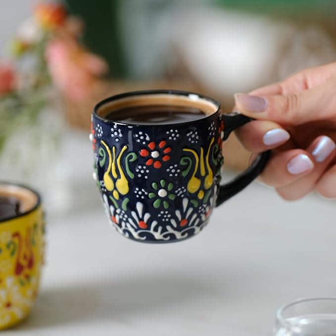 Espresso Cups Set of 2 | 4 oz Small Espresso Cups | Turkish Tea Cups | - Image 7