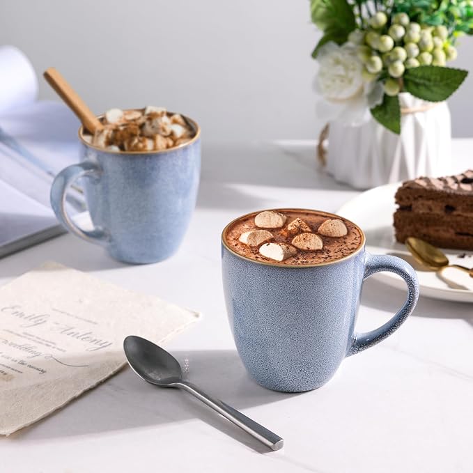 GBhome Ceramic Coffee Mugs Set of 6, 12oz Stoneware Coffee Mugs Set - Image 4