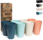 Grow Forward Premium Wheat Straw Cups - 20 oz Unbreakable BPA Free Hard Plastic by GrowForward
