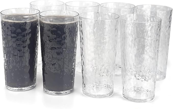 Yalin 24-Ounce Plastic Tumbler Acrylic Drinking Glasses, Reusable Plastic Cups by Yalin