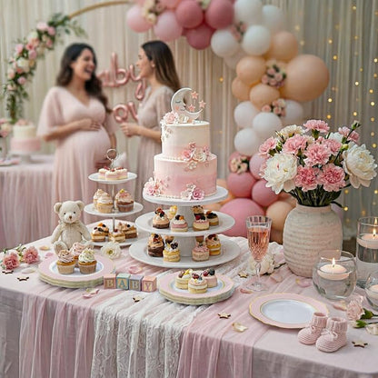 60pcs Pink Dessert Plates - Image 9