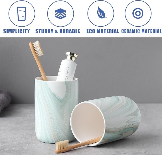 Green Marble Toothbrush Holder - Image 5