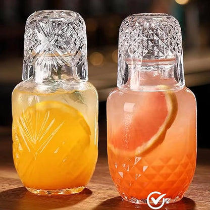 Bedside Water Carafe and Glass Set, Mfacoy 17 OZ Glasses Pitcher & 5 OZ Cup by Mfacoyisalifestylebrand