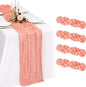 4 Pack Cheesecloth Table Runner 10FT Coral Table Runner Boho Gauze Cheese Cloth by Showgeous