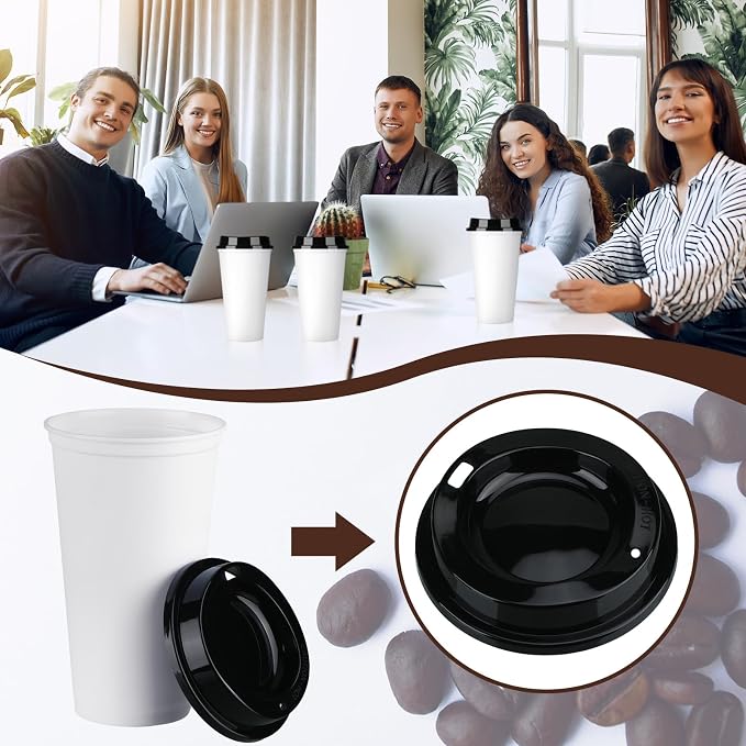 15 Pack Reusable Plastic Coffee Cups - Image 5