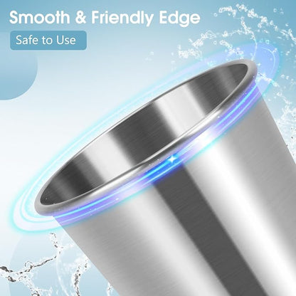 Stainless Steel Cups for Kids and Toddlers, 12oz Stackable Stainless Steel Kids - Image 4