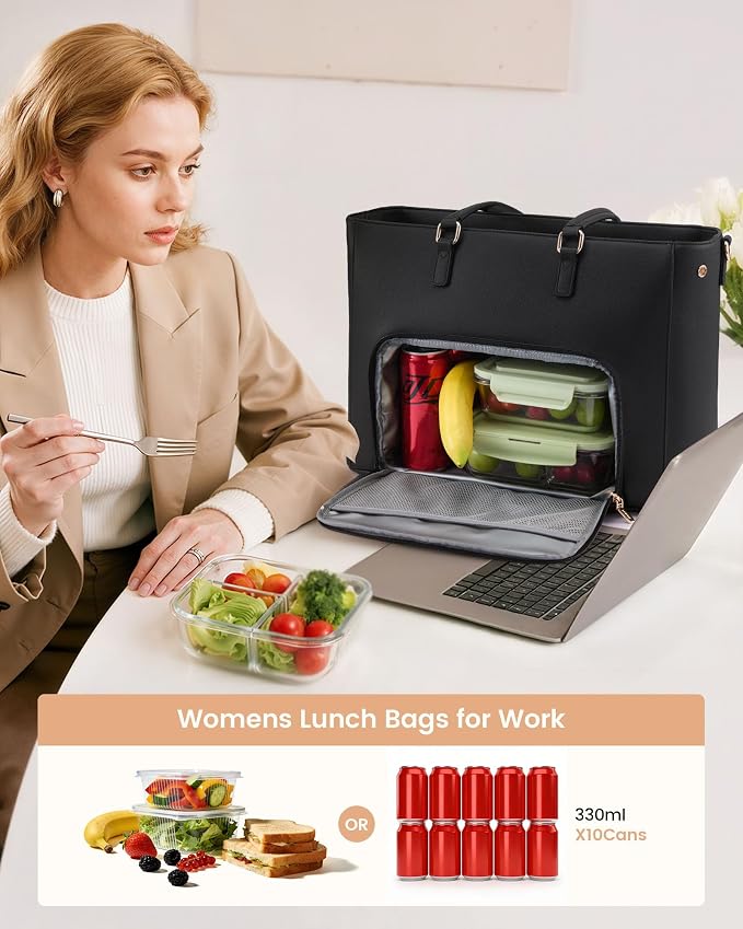 LOVEVOOK Lunch Tote Bag for Women, 3 in 1 Work Bag - Image 3