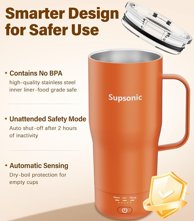 Supsonic Heated Coffee Mug, 20oz Electric Temperature Control Cup | Keeps - Image 6