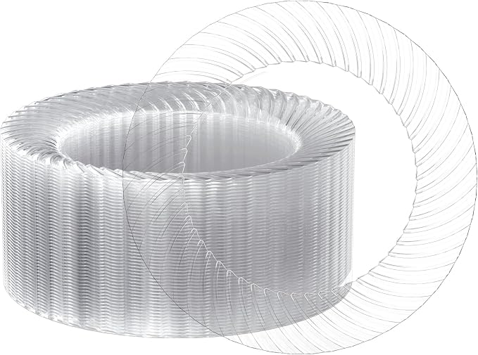 FOCUSLINE 10 Inch Clear Plastic Plates, Premium Hard Plastic by FOCUSLINE