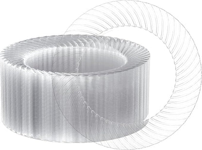 FOCUSLINE 10 Inch Clear Plastic Plates, Premium Hard Plastic by FOCUSLINE