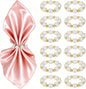 Pearl Napkin Rings Set of 12, Handmade Imitation Pearl Napkin Rings, Napkin by Suswillhit