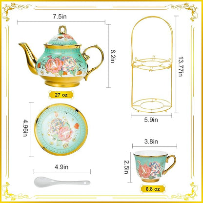20 Pieces Porcelain Tea Set - Image 5
