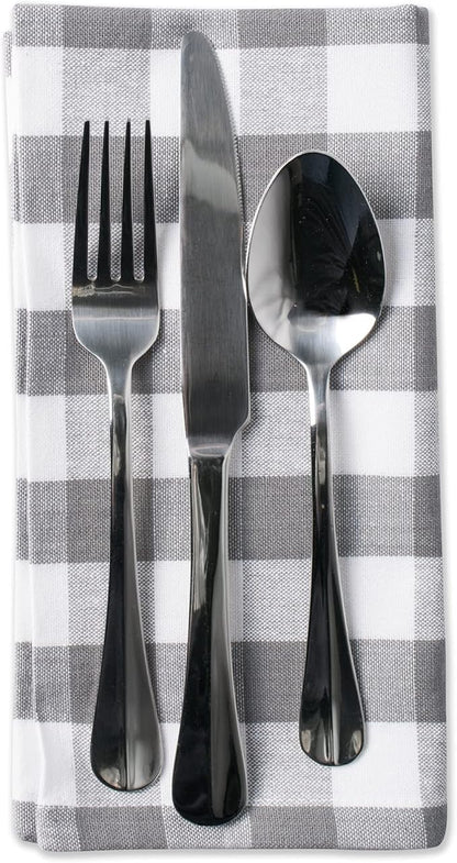 DII Checkered Tabletop Collection 100% Cotton, Machine Washable, Napkin Set - Image 3