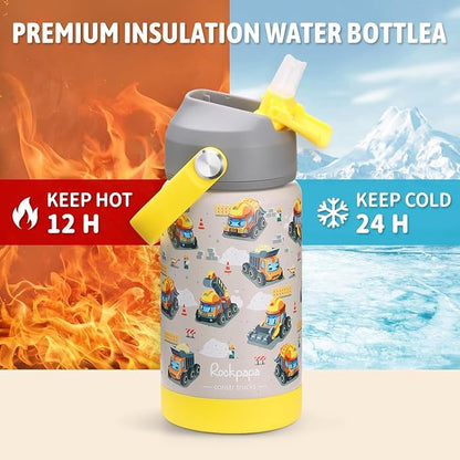 rockpapa 2 Pack Kids Insulated Water Bottle - Image 2