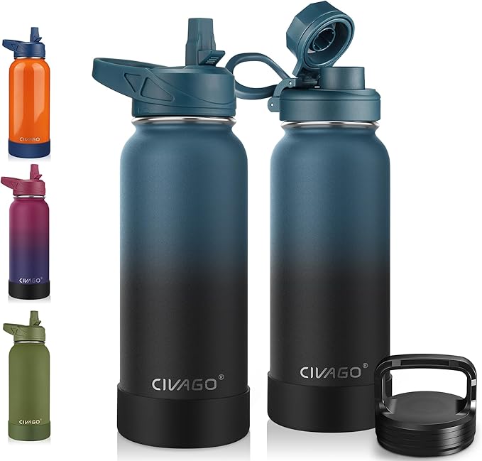 CIVAGO 32 oz Insulated Stainless Steel Water Bottle by CIVAGO