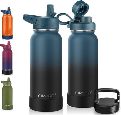 CIVAGO 32 oz Insulated Stainless Steel Water Bottle by CIVAGO