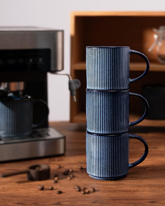 famiware Coffee Mug Set for 4, Star 12 oz Catering Mugs Cup Set - Image 7
