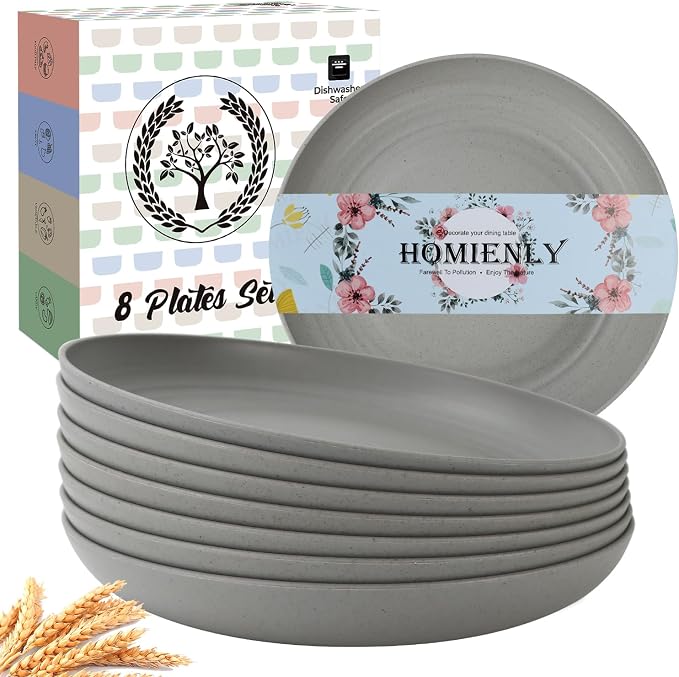Deep Dinner Plates Set of 8 Alternative by HOMIENLY