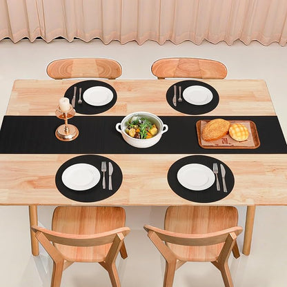 Table Runner 55 Inches Long, Vinyl Woven Heatproof Table Runners | Washable - Image 8