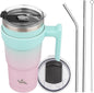 Konokyo 20 oz Tumbler with Handle and Straw, Insulated Travel Mug | Gum; by Konokyo