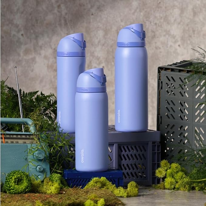 Owala FreeSip Stainless Steel Water Bottle 24 oz Out of the Blue - Image 7