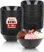 bUCLA 50 Pack Black Plastic Small Bowls - 8oz Disposable Ice by BUCLA