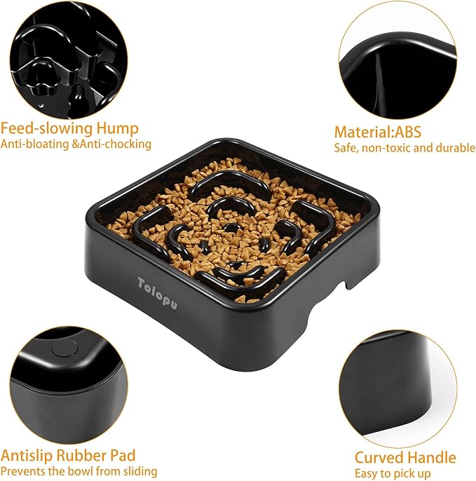Extra-Large Durable ABS Large Slow Feeder Dog Bowls Stop Bloat Bowl - Image 3