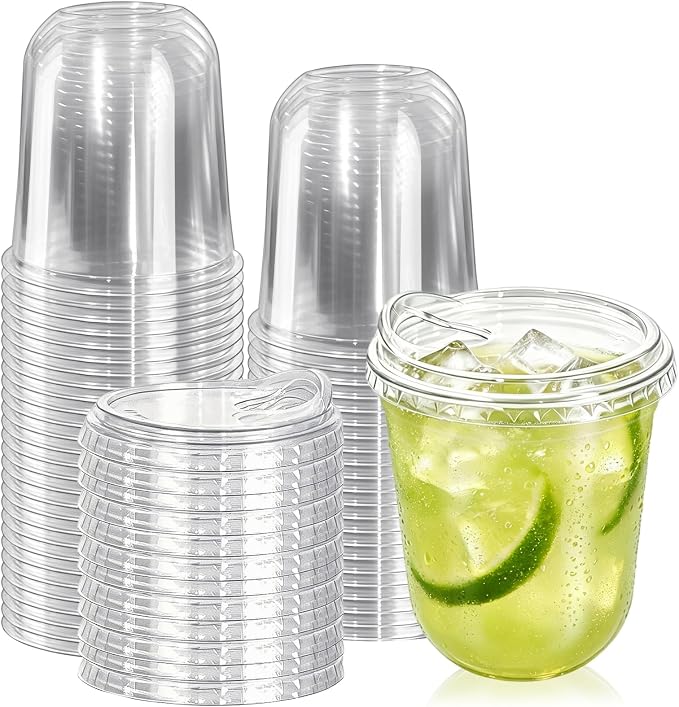 50 Sets 12 oz Clear Plastic Cups by Unknown