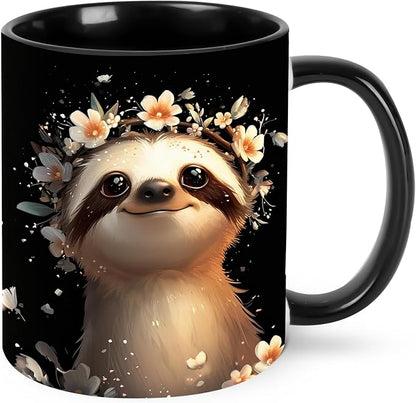 Yrebyou Sloth Coffee Mug 11oz Ceramic Cup by Yrebyou