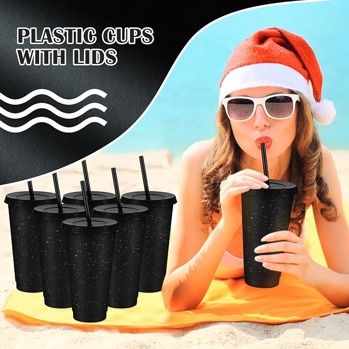 Uiifan 6 Pcs 24 oz Reusable Tumbler - Image 5