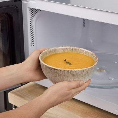 Yellowstone 4-Pc Rainwater Cereal Bowl Set – Durable Stoneware Bowls - Image 5