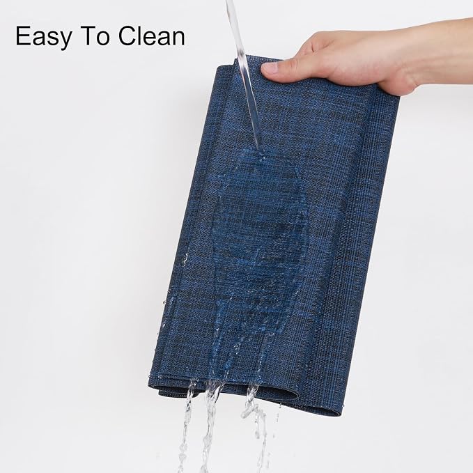 Table Runner 55 Inches Long, Vinyl Woven Heatproof Table Runners | Washable - Image 3