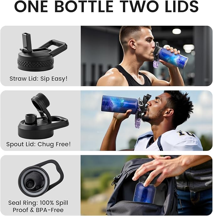RAYMYLO Insulated Water Bottle 32 oz, Triple Wall Vacuum Stainless Steel | - Image 5